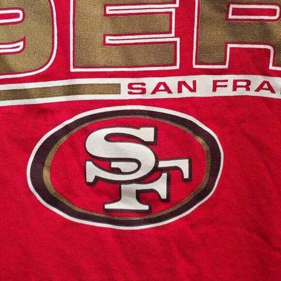 San Francisco 49ers Authentic NFL Team Apparel Red LS Size Medium - Picture 2 of 10